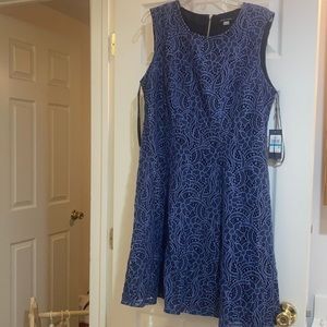 Tommy Hilfiger blue lace sleeveless dress